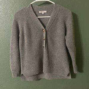 Madewell Gray Ribbed Sweater